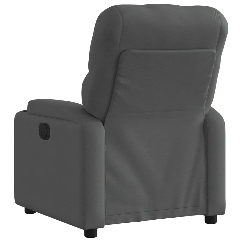 Recliner Chair Dark Grey Fabric