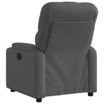 Recliner Chair Dark Grey Fabric