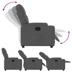 Recliner Chair Dark Grey Fabric