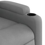 Massage Recliner Chair Light Grey Fabric - Extra Image