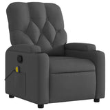 Massage Recliner Chair Dark Grey Fabric - Top-Down View