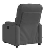 Massage Recliner Chair Dark Grey Fabric - 45-Degree Angle
