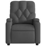 Massage Recliner Chair Dark Grey Fabric - Low Angle