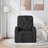 Massage Recliner Chair Black Fabric - Side View