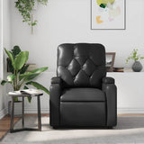 Massage Recliner Chair Black Faux Leather