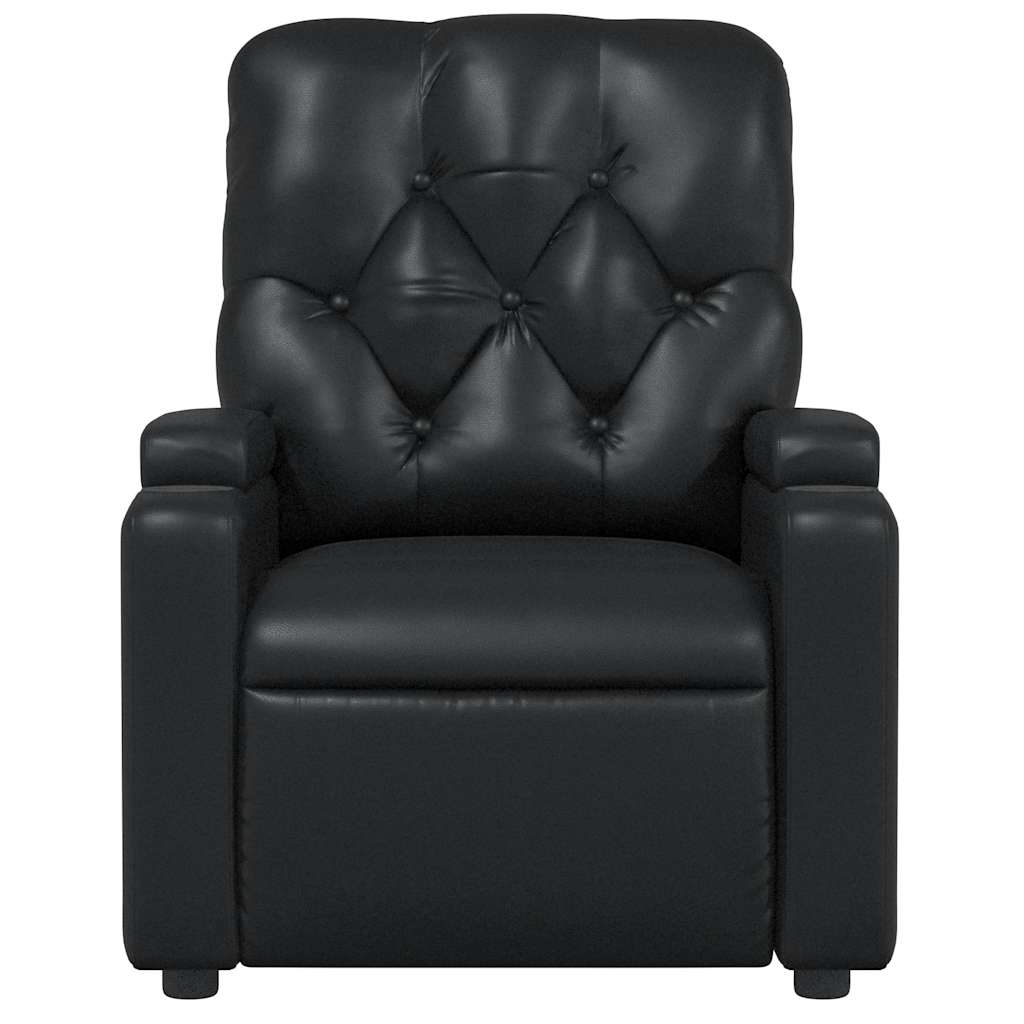 Massage Recliner Chair Black Faux Leather