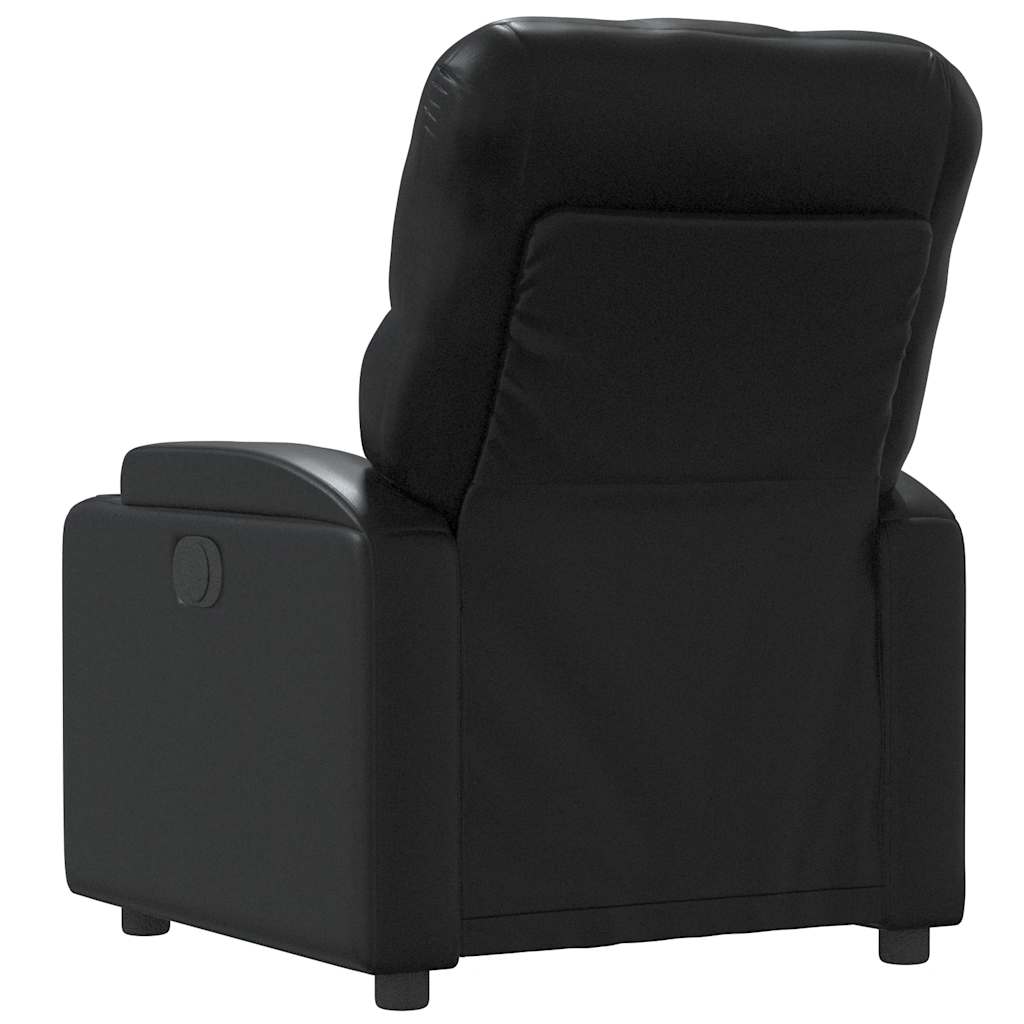 Massage Recliner Chair Black Faux Leather
