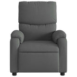 Recliner Chair Dark Grey Fabric - Side View