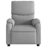 Massage Recliner Chair Light Grey Fabric - 45-Degree Angle