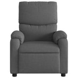 Massage Recliner Chair Dark Grey Fabric