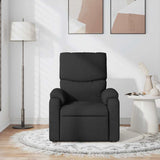 Massage Recliner Chair Black Fabric - Side View