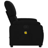 Massage Recliner Chair Black Fabric - Rear View