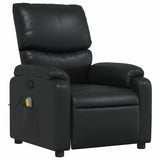 Massage Recliner Chair Black Faux Leather - Top-Down View