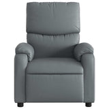 Massage Recliner Chair Grey Faux Leather - 45-Degree Angle