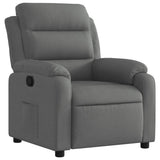Recliner Chair Dark Grey Fabric - Front View