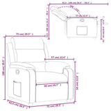 Recliner Chair Dark Grey Fabric