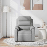 Massage Recliner Chair Light Grey Fabric - Side View
