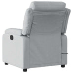 Massage Recliner Chair Light Grey Fabric