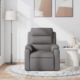 Massage Recliner Chair Dark Grey Fabric - Side View