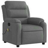 Massage Recliner Chair Dark Grey Fabric - Top-Down View