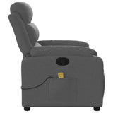 Massage Recliner Chair Dark Grey Fabric - Extra Image