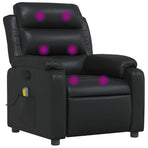 Massage Recliner Chair Black Faux Leather