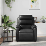 Massage Recliner Chair Black Faux Leather - Side View