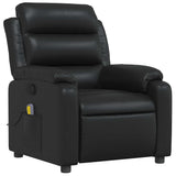 Massage Recliner Chair Black Faux Leather - Top-Down View