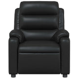 Massage Recliner Chair Black Faux Leather - Low Angle