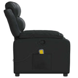 Massage Recliner Chair Black Faux Leather