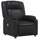 Massage Recliner Chair Black Faux Leather - Top-Down View