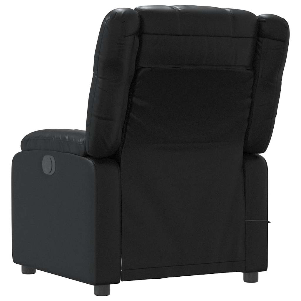 Massage Recliner Chair Black Faux Leather
