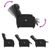Massage Recliner Chair Black Faux Leather