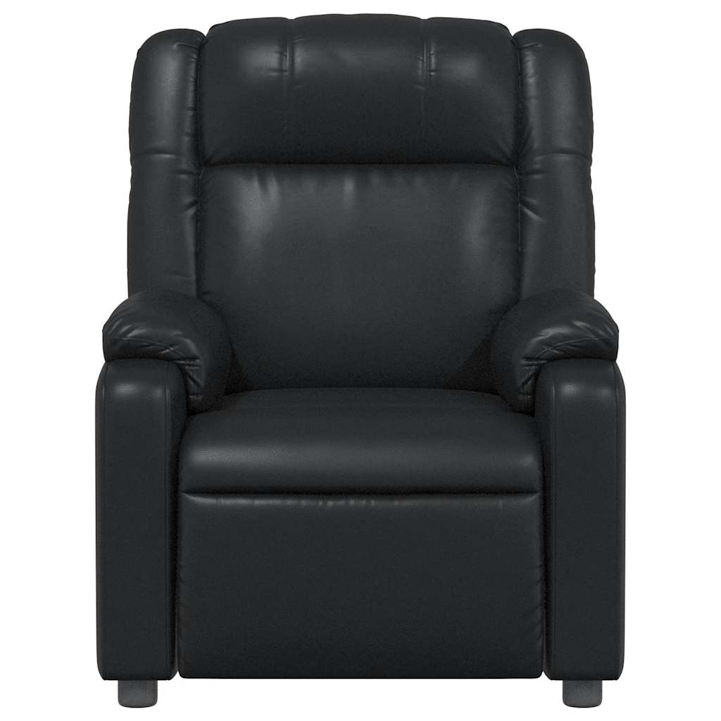 Massage Recliner Chair Black Faux Leather