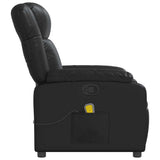 Massage Recliner Chair Black Faux Leather - Extra Image