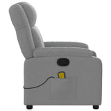Massage Recliner Chair Light Grey Fabric - Extra Image