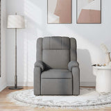 Massage Recliner Chair Dark Grey Fabric - Side View