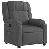 Massage Recliner Chair Dark Grey Fabric - Top-Down View