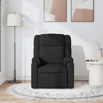 Massage Recliner Chair Black Fabric
