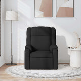 Massage Recliner Chair Black Fabric - Side View
