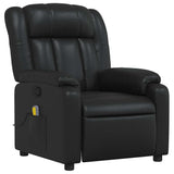 Massage Recliner Chair Black Faux Leather - Top-Down View