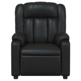 Massage Recliner Chair Black Faux Leather - Low Angle