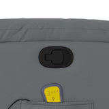 Massage Recliner Chair Grey Faux Leather - Extra Image