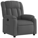 Recliner Chair Dark Grey Fabric - Front View