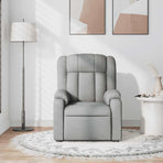Massage Recliner Chair Light Grey Fabric