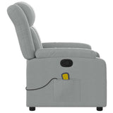 Massage Recliner Chair Light Grey Fabric - Extra Image