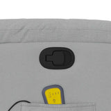 Massage Recliner Chair Light Grey Fabric - Extra Image
