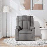 Massage Recliner Chair Dark Grey Fabric - Side View