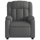 Massage Recliner Chair Dark Grey Fabric - Low Angle