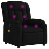 Massage Recliner Chair Black Fabric - Front View